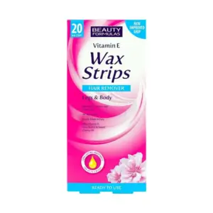 Beauty Formulas Vitamin E Wax Strips Hair Remover for Leg & Body