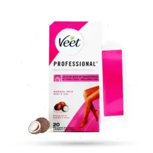 Veet Professional Wax Strips With Shea Butter For Normal Skin