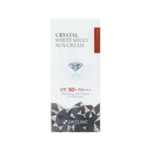 3W Clinic Crystal White Milky Sun Cream SPF 50+ PA+++ Size: 50gm