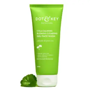 Dot & Key Cica Face Wash For Acne Prone Skin, 2% Salicylic Acid Face Wash With Green Tea-100 Ml