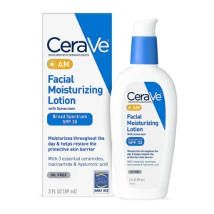 CeraVe AM Face Moisturizer Lotion with Sunscreen SPF 30 for Normal to Oily Skin 89 ml