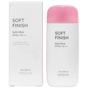 Missha All-Around Safe Block: Soft Finish Sun Milk SPF 50 PA